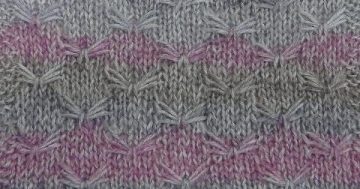 Pletení – vzor motýlci, mašličky; Knitting stitches butterfly