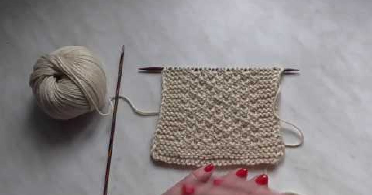 Škola pletení – vzorek hrášek, šála pletená