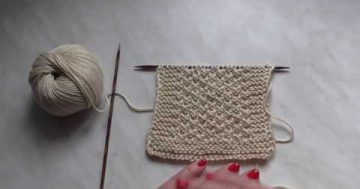 Škola pletení – vzorek hrášek, šála pletená