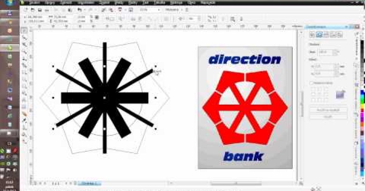 Cvičení pro Corel Draw – logo “Direction Bank”