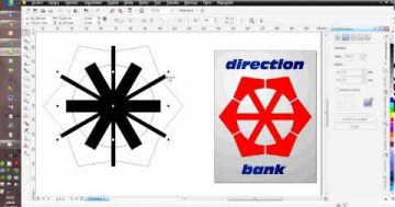 Cvičení pro Corel Draw – logo „Direction Bank“
