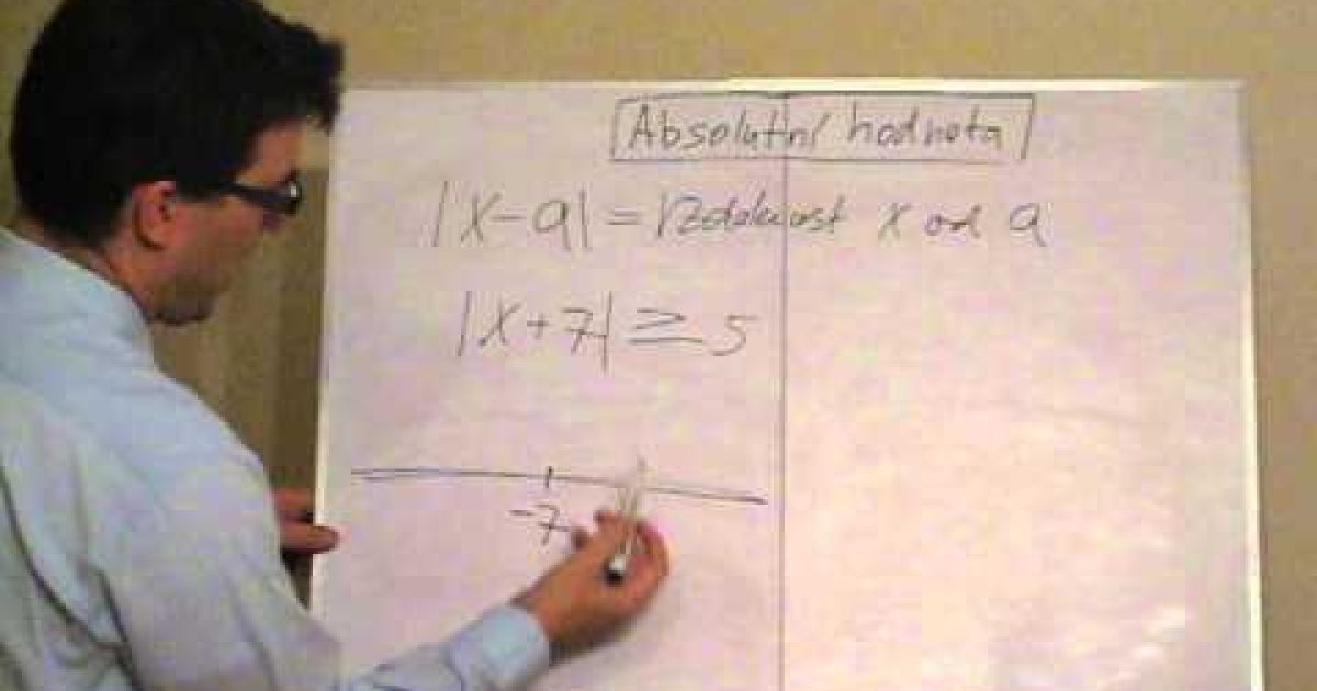 Absolutní hodnota – nerovnice s absolutní hodnotou 1 – geometrický význam absolutní hodnoty