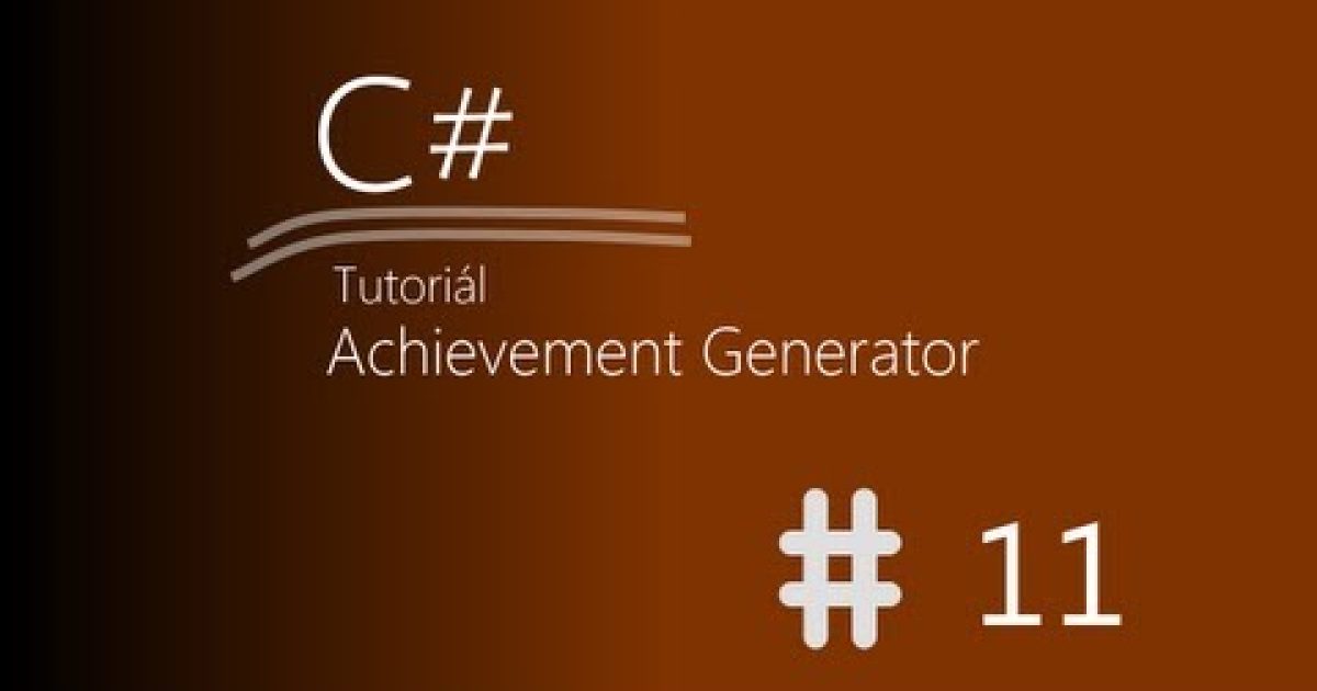 C# Tutorial – generátor Minecraft Achievementů – ep. 3 – Poslední epizoda, zobrazování a ukládání