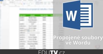 Propojené tabulky a grafy z Excelu do Wordu | EduTV