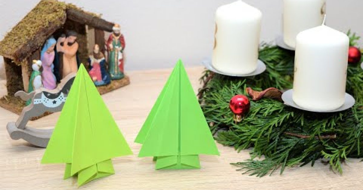 Origami stromeček | Jak vyrobit vánoční stromek z papíru