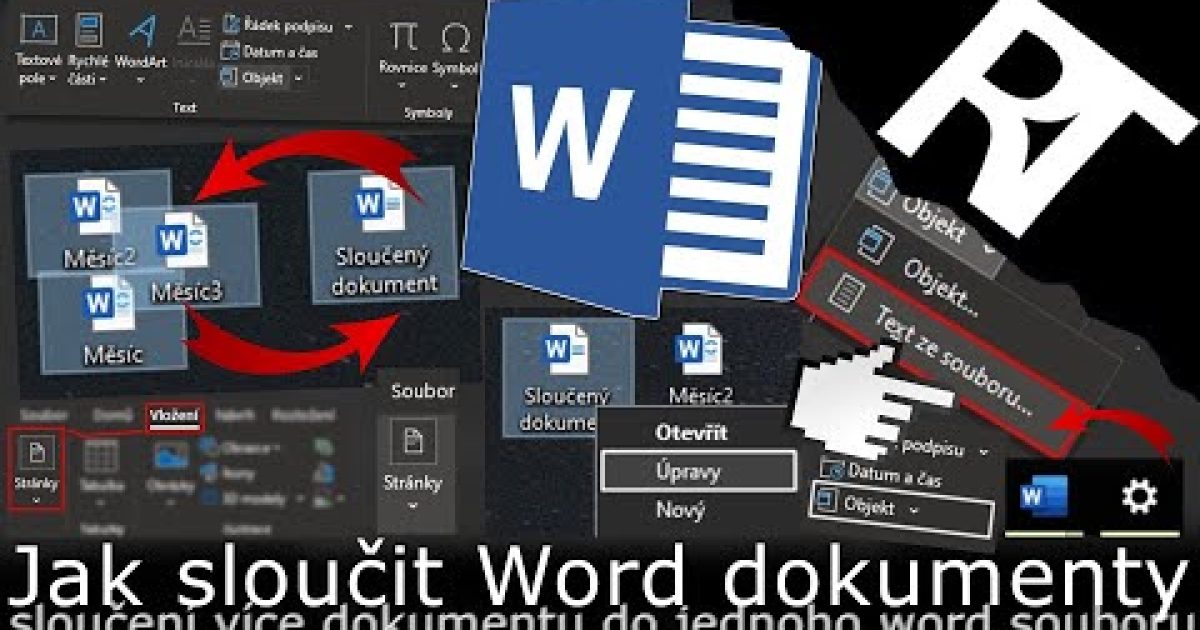 Jak spojit více Word dokumentů do jednoho – Sloučení dokumentů ve Wordu (tutoriál)
