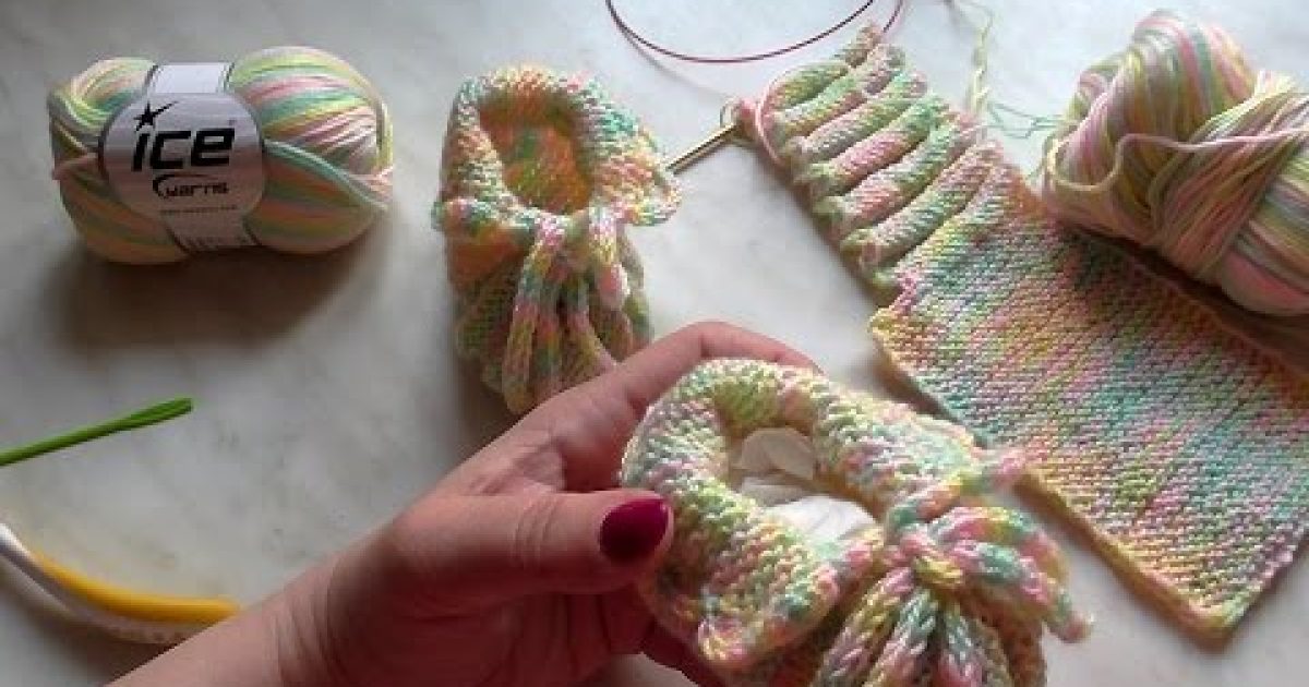 Škola pletení: jednoduché bačkůrky pro miminko, 2. díl