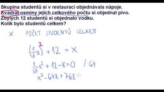Jak sestavit kvadratickou rovnici ze slovní úlohy? Level 2 . www.pochopitelnamatematika.cz