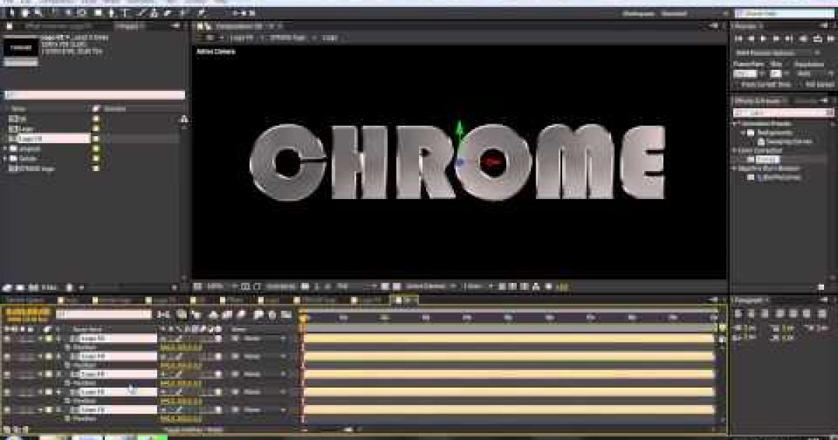 CZTUTORIÁL – After Effects 084 – 3D chrome text