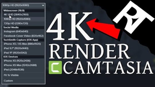 Camtasia 9 Jak renderovat video ve 4K 60 FPS