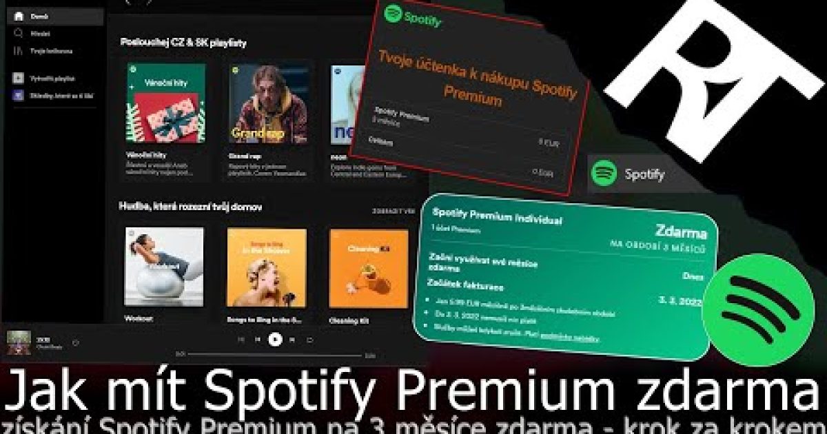 Spotify Premium ZDARMA – Jak mít předplatné Spotify Premium zdarma na 3 měsíce (tutoriál)
