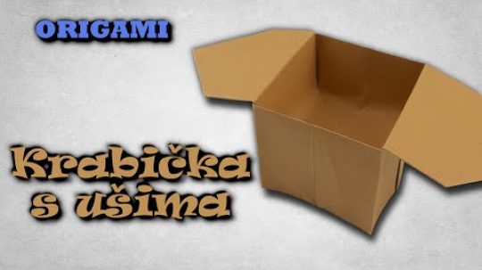Origami Krabička s ušima – krabička z papíru návod