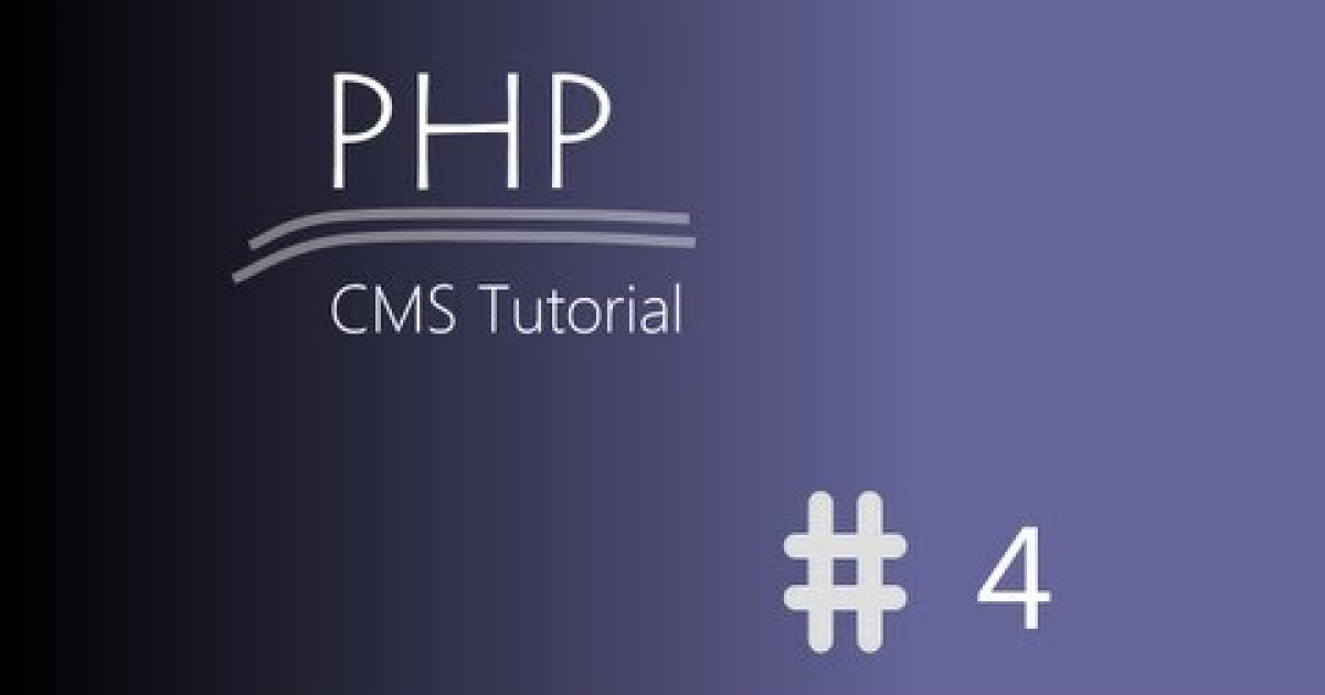 [Tutoriál] PHP CMS – Konfigurace #4