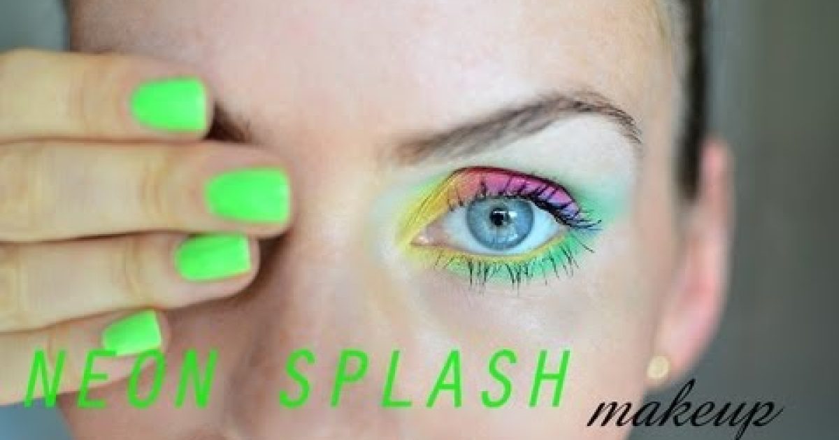 Neon splash summer makeup / Zářivé neonové letní líčení