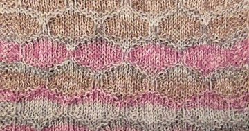 Pletený plástvový vzor, knitting honeycomb stitch